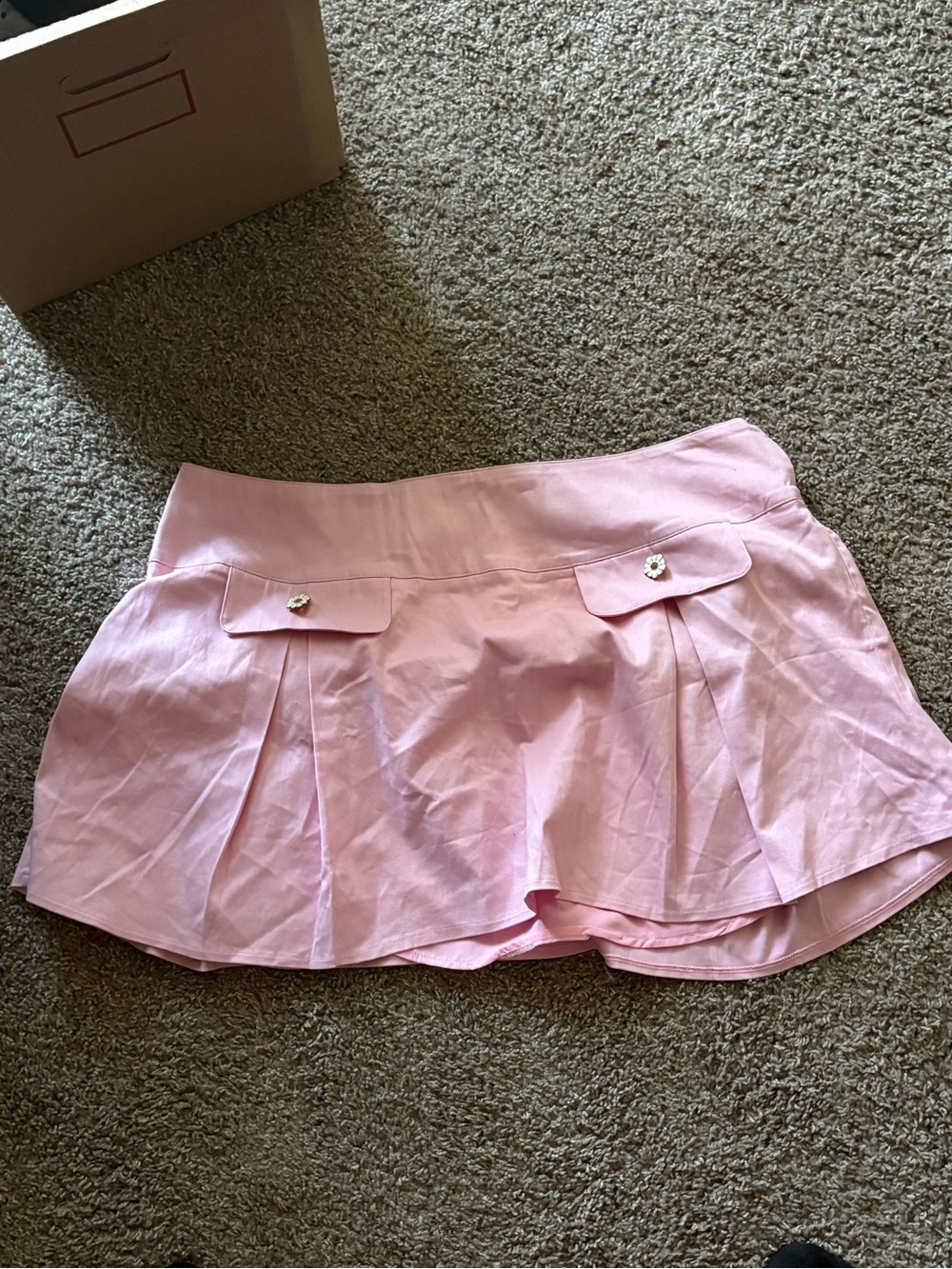 Pink Pleated Women's skirt -
